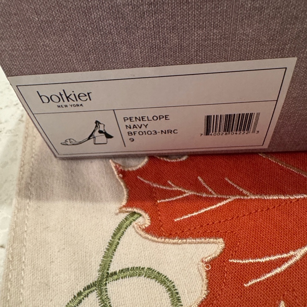 Botkier Navy Sandals with Red Detailing - Picture 2 of 6
